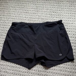 GAP Black Athletic Maternity Shorts with Built-In Liner